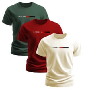 Kit Com 3 Camisetas Algodão Masculina Top Original
