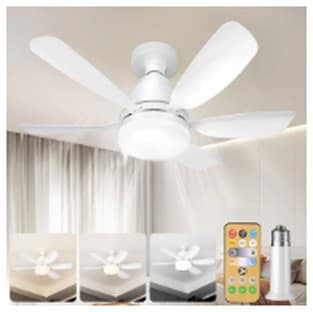 Ventilador com Luminária Bivolt com Controle Remoto